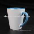 12oz ceramic cone blank inner rim mug